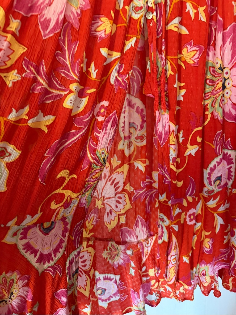 Rachel Zoe Red Floral Maxi Skirt - Picture 3 of 6